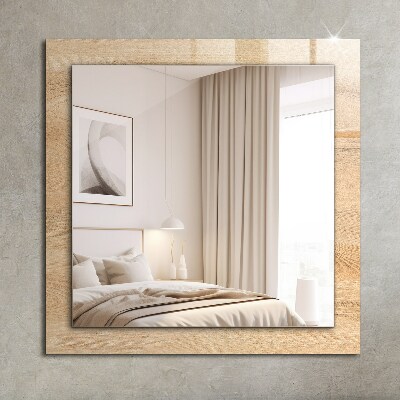 Printed mirror Wooden board texture