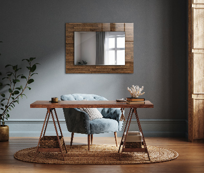 Wall mirror decor Wooden panels