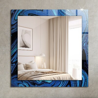 Printed mirror Abstract blue pattern