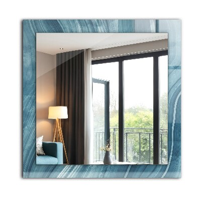 Decorative mirror Abstract blue lines