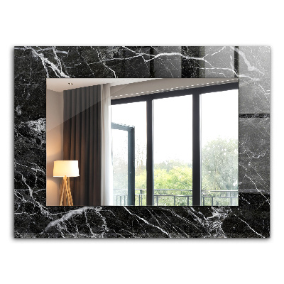 Decorative mirror Black marble