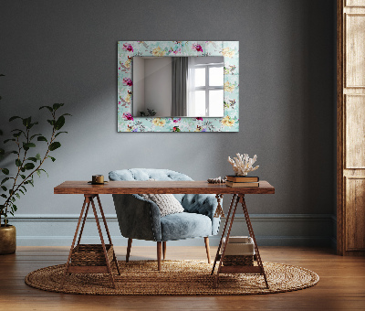 Wall mirror decor Floral and Birds