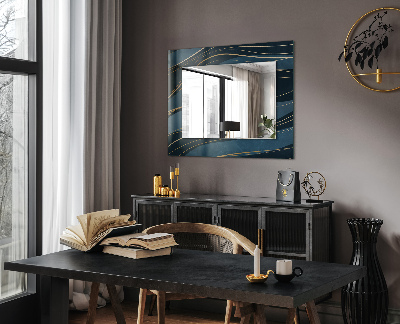 Mirror frame with print Abstract lines