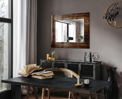 Decorative mirror Wooden board texture