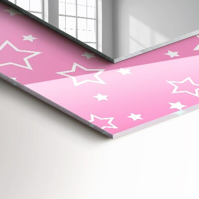 Printed mirror Pink stars