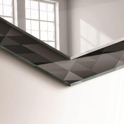 Wall mirror design Black and gray triangles
