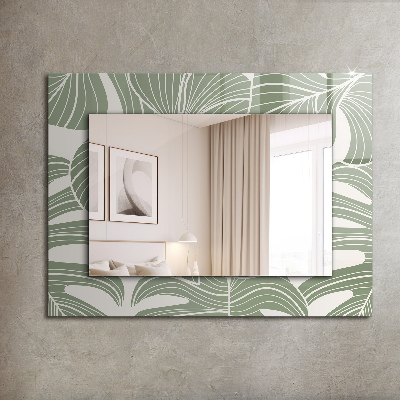 Decorative mirror Monstera leaves