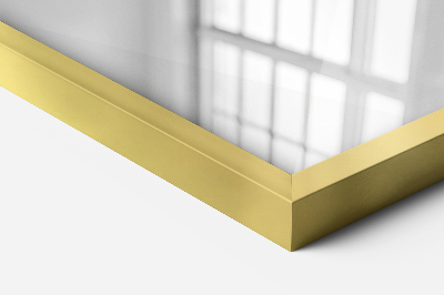 Decorative rectangular wall mirror with a gold frame
