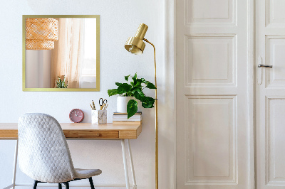 Rectangular mirror Gold frame decorative wall mounted