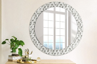 Round decorative wall mirror Tropical tiger