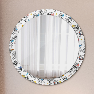 Round mirror decor Butterfly