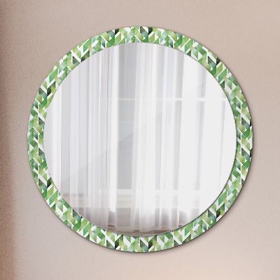 Round mirror decor Herringbone