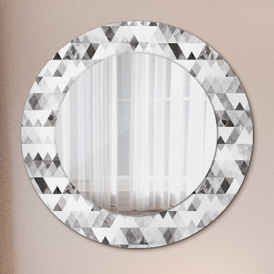 Round decorative wall mirror Rainbow triangle