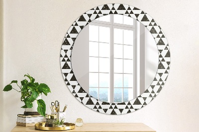 Round mirror decor Triangles geometry