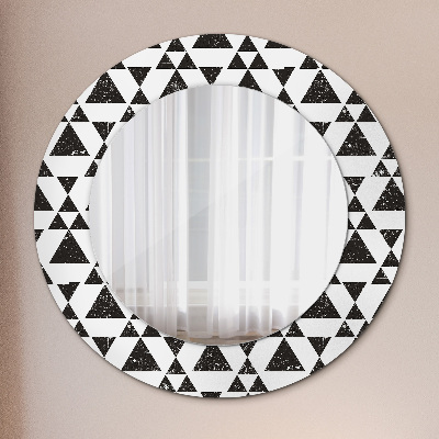 Round mirror decor Triangles geometry