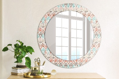 Round mirror decor Ethnic pattern