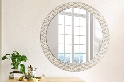 Round decorative wall mirror Oriental floral