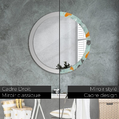 Round mirror decor Chinese carp