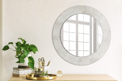 Round mirror printed frame Concrete texture