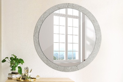Round decorative wall mirror Gray cement