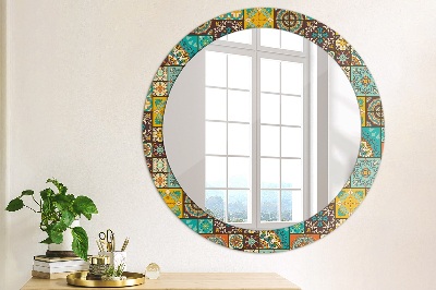 Round mirror decor Arabic pattern