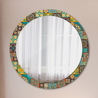 Round mirror decor Arabic pattern