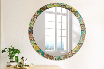 Round mirror decor Arabic pattern