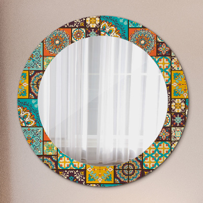 Round mirror decor Arabic pattern