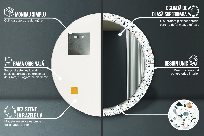 Round mirror decor Natural stone