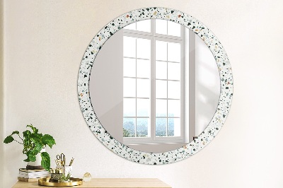 Round mirror decor Natural stone