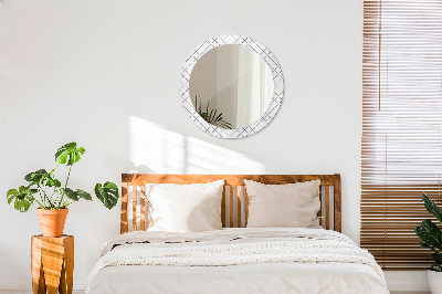 Round decorative wall mirror Crossed lines