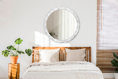 Round decorative wall mirror Crossed lines