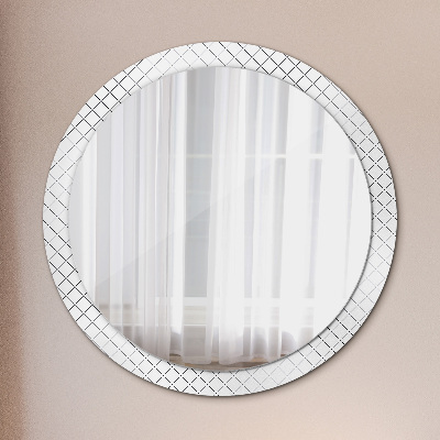 Round decorative wall mirror Crossed lines