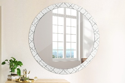 Round decorative wall mirror Crossed lines