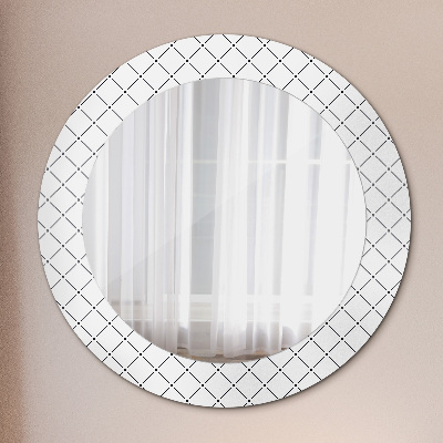 Round decorative wall mirror Crossed lines