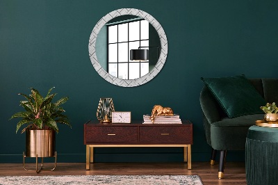 Round decorative wall mirror Herringbone