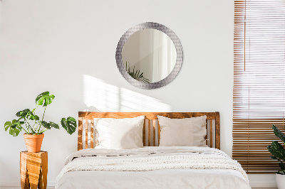 Round mirror printed frame Geometric dots pattern