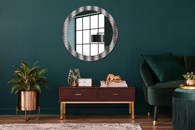 Round mirror printed frame Geometric dots pattern