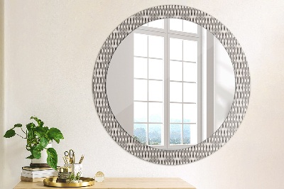 Round mirror printed frame Geometric dots pattern