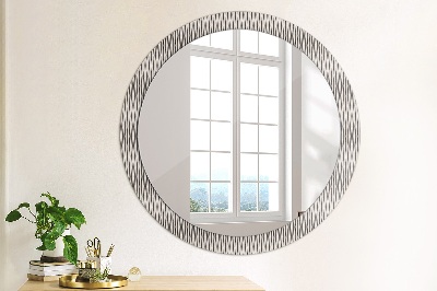Round mirror printed frame Geometric dots pattern