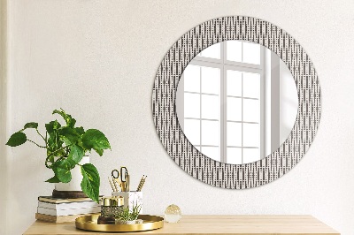 Round mirror printed frame Geometric dots pattern