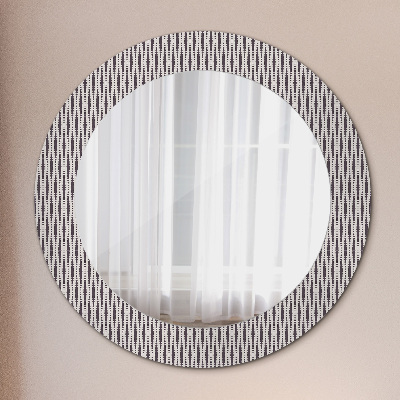 Round mirror printed frame Geometric dots pattern