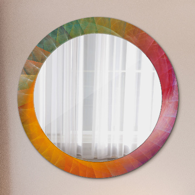 Round mirror printed frame Hypnotic spiral