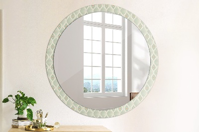 Round decorative wall mirror Light vintage pattern