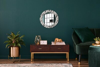 Round mirror printed frame Stripes pattern