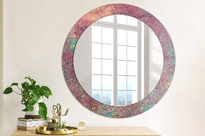 Round mirror printed frame Festival of colors