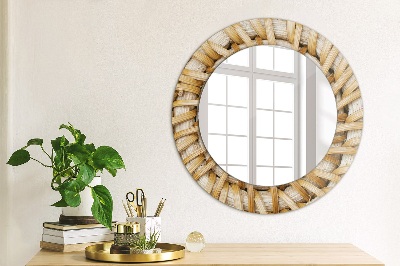 Round mirror decor Natural plait