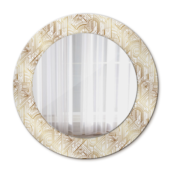 Round mirror decor Art deco composition