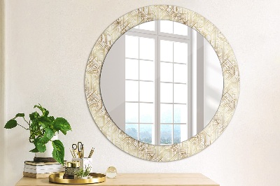 Round mirror decor Art deco composition