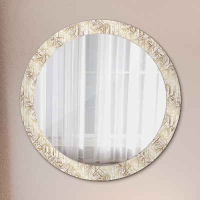 Round mirror decor Art deco composition